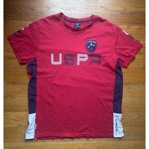 U.S. Polo Assn. Red Graphic Logo Cotton Men’s Knit T-Shirt L